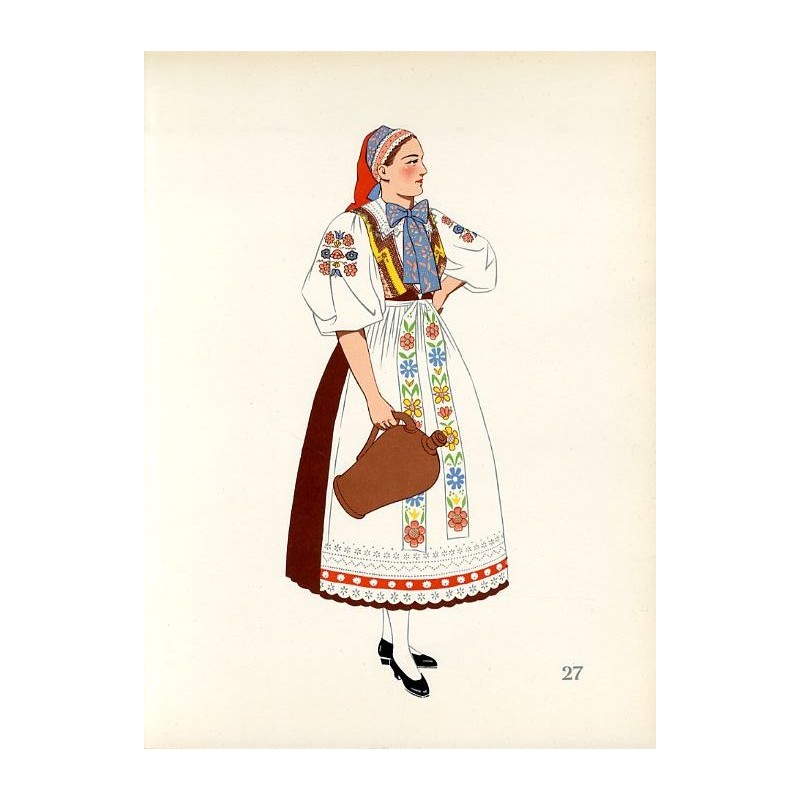 "27) Jeune Femme des environs de Bratislava. TCHÉCO-SLOVAQUIE"