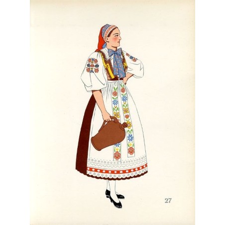 "27) Jeune Femme des environs de Bratislava. TCHÉCO-SLOVAQUIE"