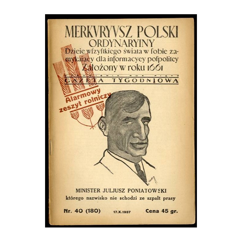 Merkuryusz Polski Ordynaryiny. Dzieje wszystkiego świata w sobie zamykający dla informacyey pospolitey. Gazeta tygodniowa. R. 5