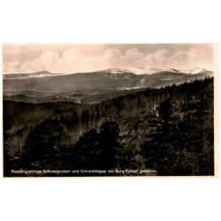 Riesengebirge. Schneegruben und Schneekoppe von Burg Kynast gesehen.