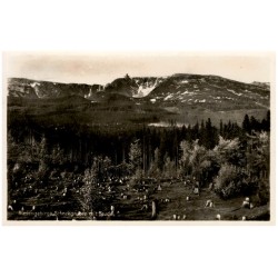 Riesengebirge. Schneegruben mit Baude.