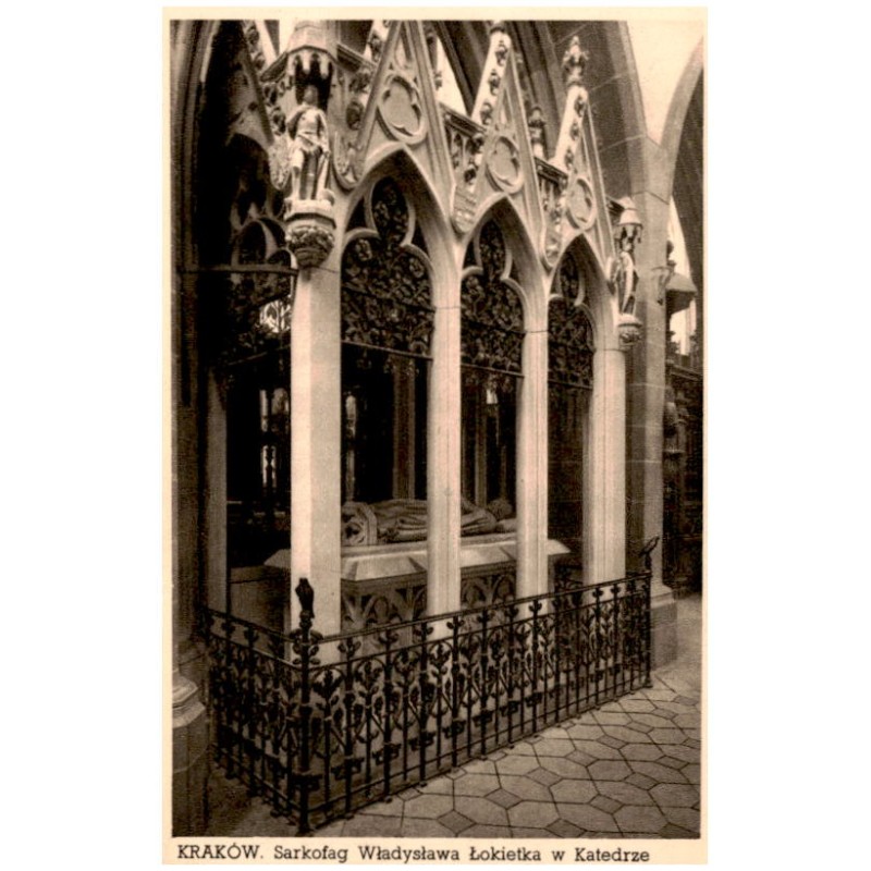 Kraków. Sarkofag Władysława Łokietka w Katedrze