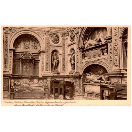 Kraków. Katedra Wawelska. Kaplica Zygmuntowska i grobowiec Anny Jagiellonki - Cathedrale de Wawel