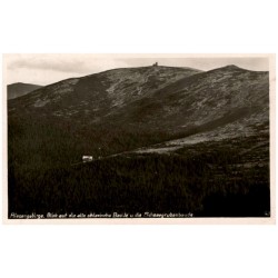 Riesengebirge. Blick auf die alte schlesische Baude u. die Schneegrubenbaude. 63