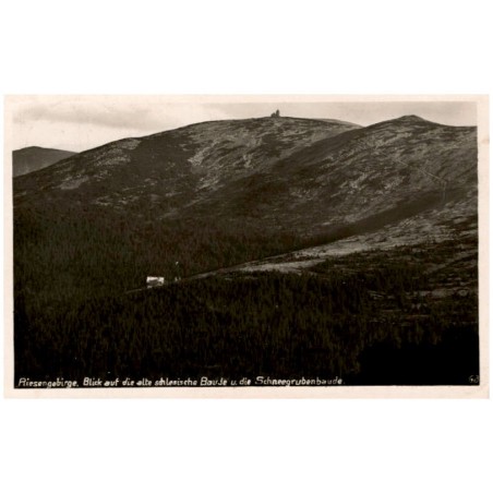 Riesengebirge. Blick auf die alte schlesische Baude u. die Schneegrubenbaude. 63