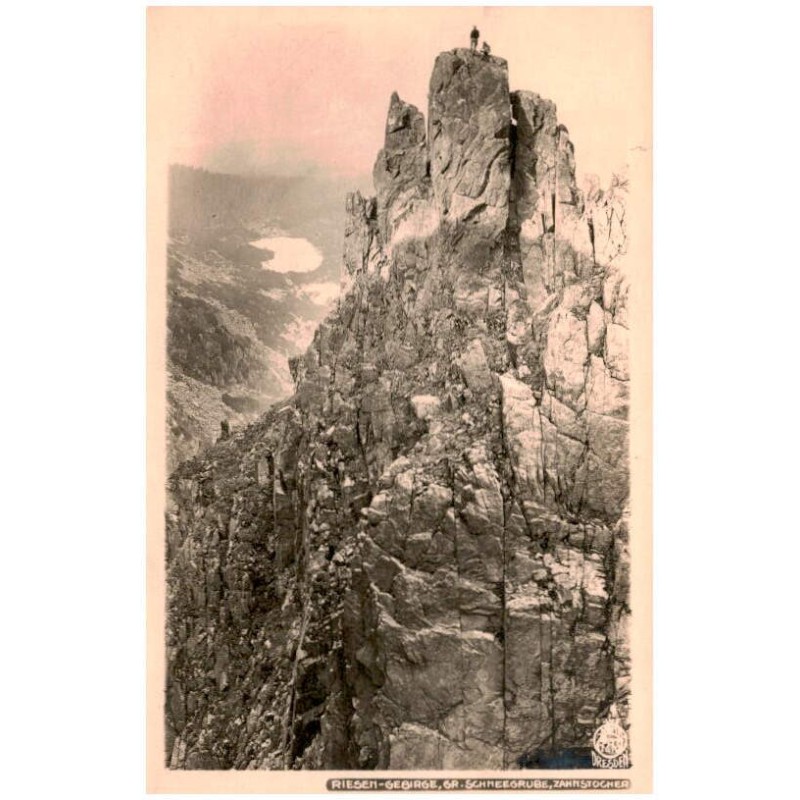 Riesen-Gebirge, Gr. Schneegrube, Zahnstocher. Hahn 1273 Dresden [...] Dresden / Rewers: Riesengebirge
