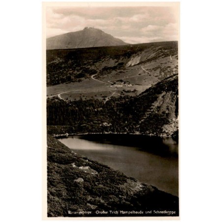 Riesengebirge. Großer Teich Hampelbaude und Schneekoppe