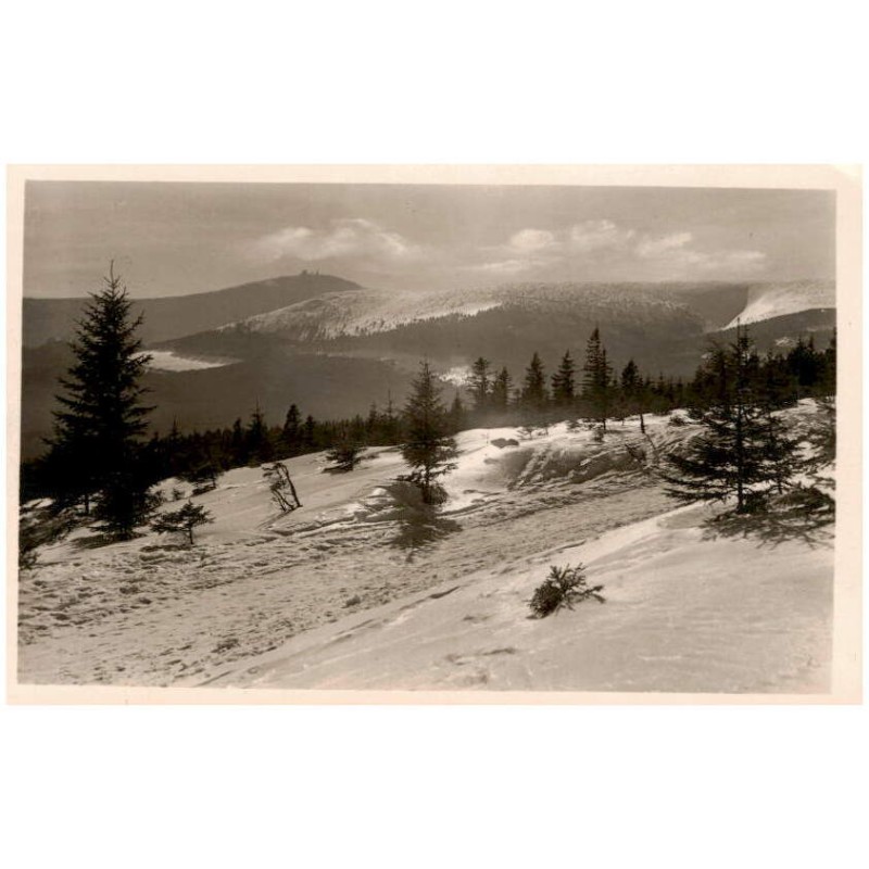 Riesengebirge. Weg zur Schlingelbaude mit Schneekoppenblick