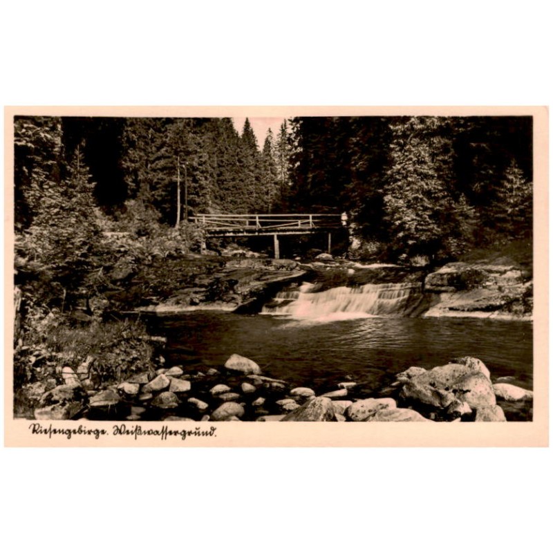 Riesengebirge. Weißwassergrund / Rewers: Riesengebirge - Sudetengau. Der Weißwassergrund