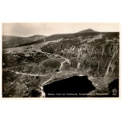 Kleiner Teich mit Teichbaude, Hampelbaude u. Schneekoppe / Rewers: Riesengebirge. Kleiner Teich mit Teichbaude, Hampelbaude u. S