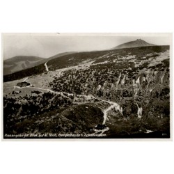 Riesengebirge. Blick auf kl. Teich, Hampelbaude u. Schneekoppe. 870