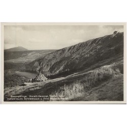 Riesengebirge. Donath-Denkmal, Großer Teich. Hampelbaude, Schneekoppe u. Prinz Heinrich-Baude