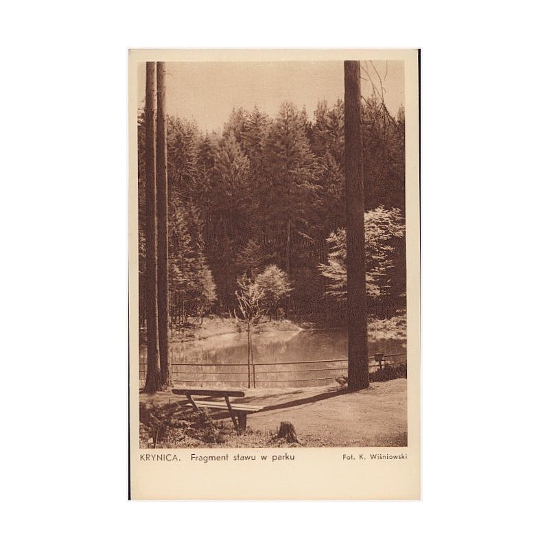 Krynica. Fragment stawu w parku. Fot. K. Wiśniowski. Krynica - Polska