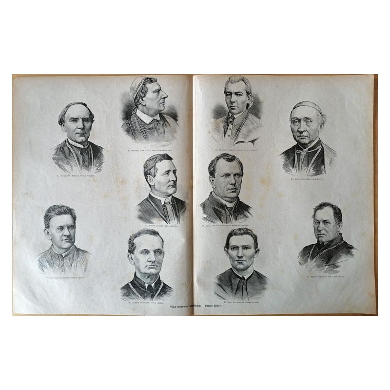 "Nowo-mianiowani arcybiskupi i biskupi polscy. Ks. Wincenty Teofil Popiel, arcybiskup warszawski. Ks. Aleksander Gintowt, metrop