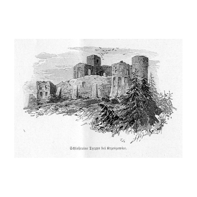 "Schloßruine Tęczyn bei Krzeszowice."