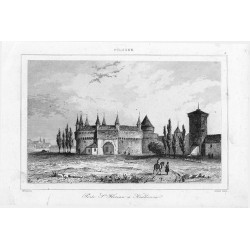 Kraków. Barbakan i Brama Floriańska / "POLOGNE. 5 Porte St. Florian á Krakovie."
