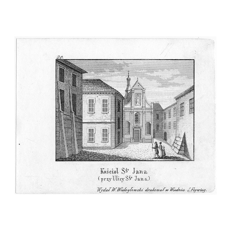 "20. Kościoł S-go Jana (przy Ulicy S-go Jana.)"
