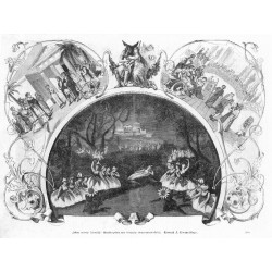 ""Sen nocy letniéj" Szekspira na scenie warszawskiéj. Rysunek J. Konopackiego. (496)"