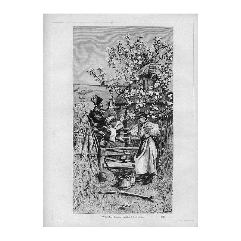 "WIOSNA. Rysunek oryginalny S. Masłowskiego. (1014)"