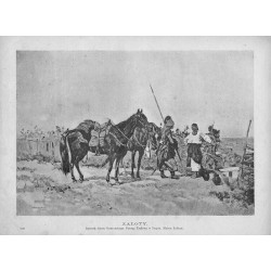 "ZALOTY. Rysunek Józefa Chełmońskiego. Fototyp Krakowa w Paryżu. (Maison Lefman). 7137"