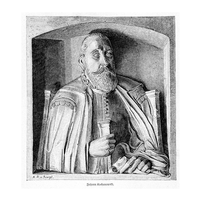 "Johann Kochanowski. / nach dem GypsAbguß in der Universität zu Krakau, von Karl Ritter von Siegl"