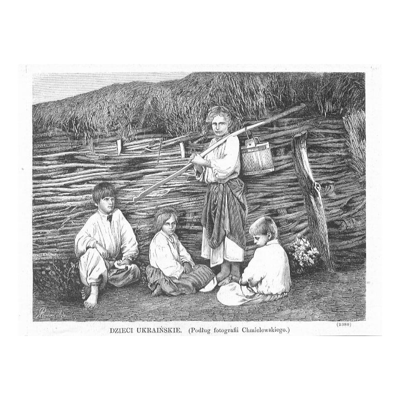 Dzieci ukraińskie. Podług fotografii Chmielewskiego (2380) / "DZIECI UKRAIŃSKIE. (Podług fotografii Chmielewskiego.) (2380)"