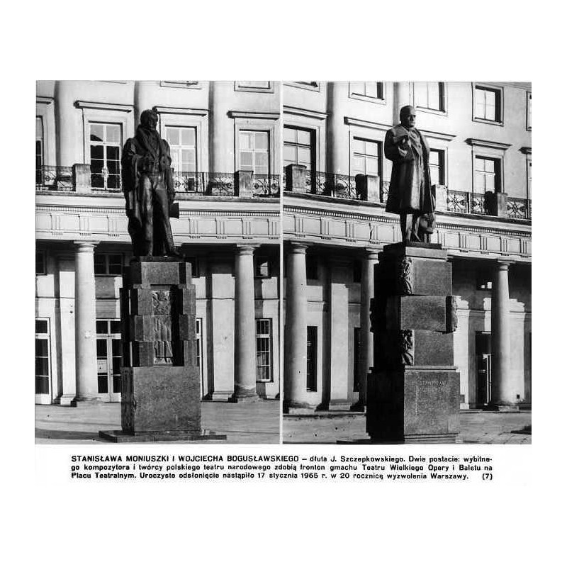 "POMNIKI WARSZAWY. Cz. 1. (7) STANISŁAWA MONIUSZKI I WOJCIECHA BOGUSŁAWSKIEGO"