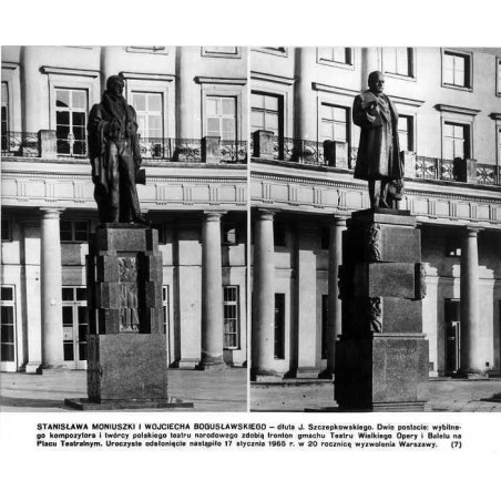 "POMNIKI WARSZAWY. Cz. 1. (7) STANISŁAWA MONIUSZKI I WOJCIECHA BOGUSŁAWSKIEGO"