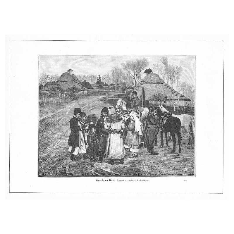 "Wesele na Rusi. Rysunek oryginalny S. Masłowskiego. 939"
