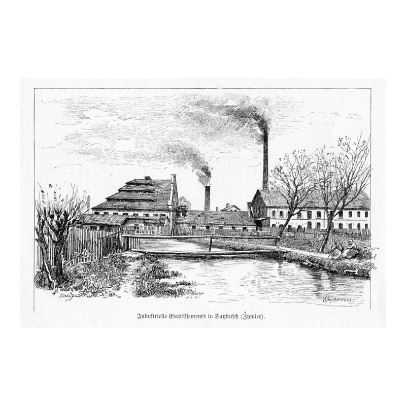"Industrielle Etablissements in Saybusch (Żywiec)." / "Industrielle Etablissements in Saybusch (Żywiec, Erzherzog Friedrich), vo