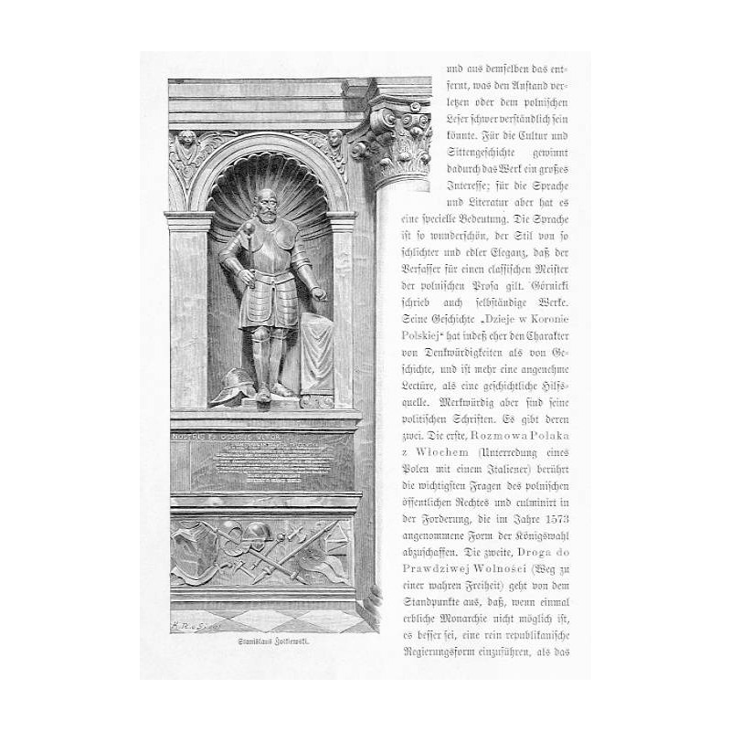 "Stanislaus Żołkiewski." / "Stanislaus Żołkiewski von dessen Grabmal in der Kathedrale zu Żółkiew, von Karl Ritter von Siegl"
