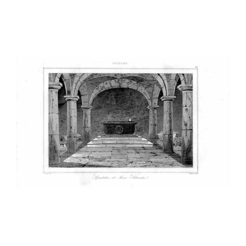 Kraków. Wawel. Grobowiec Jana III Sobieskiego / "POLOGNE. 34 Sépulchre de Jean Sobieski."