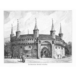"Die Barbakane (Rondell) in Krakau."