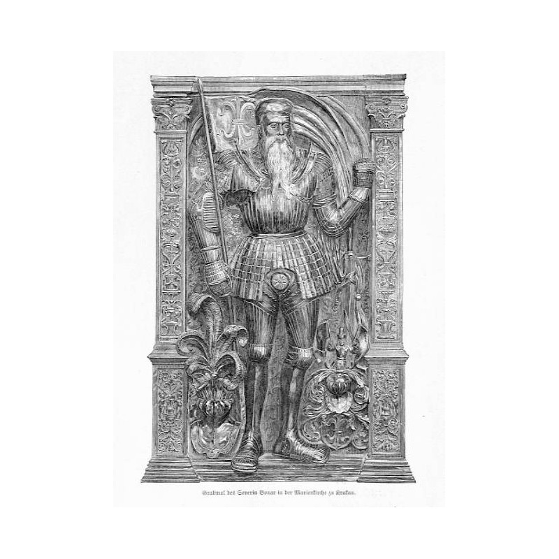 "Grabmal des Severin Boner in der Marienkirche zu Krakau."
