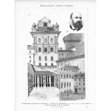 [1] "Muzeum przemysłu i rolnictwa w Warszawie. 1. Widok gmachu muzealnego od strony Pragi. - 2. Portret hr. L. Krasińskiego (pre