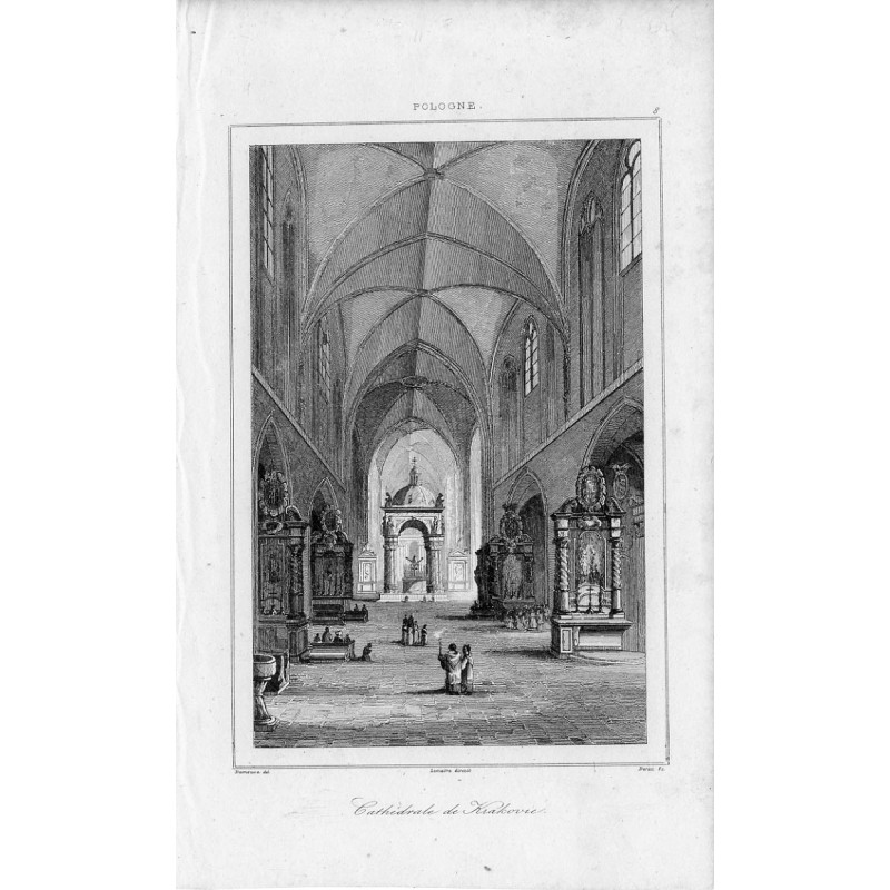 Kraków. Wawel, Katedra / "POLOGNE. 8 Cathédrale de Krakovie."