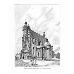 "Die Frohnleichnamskirche in Krakau (gothischer Stil aus dem XIV. Jahrhundert)."
