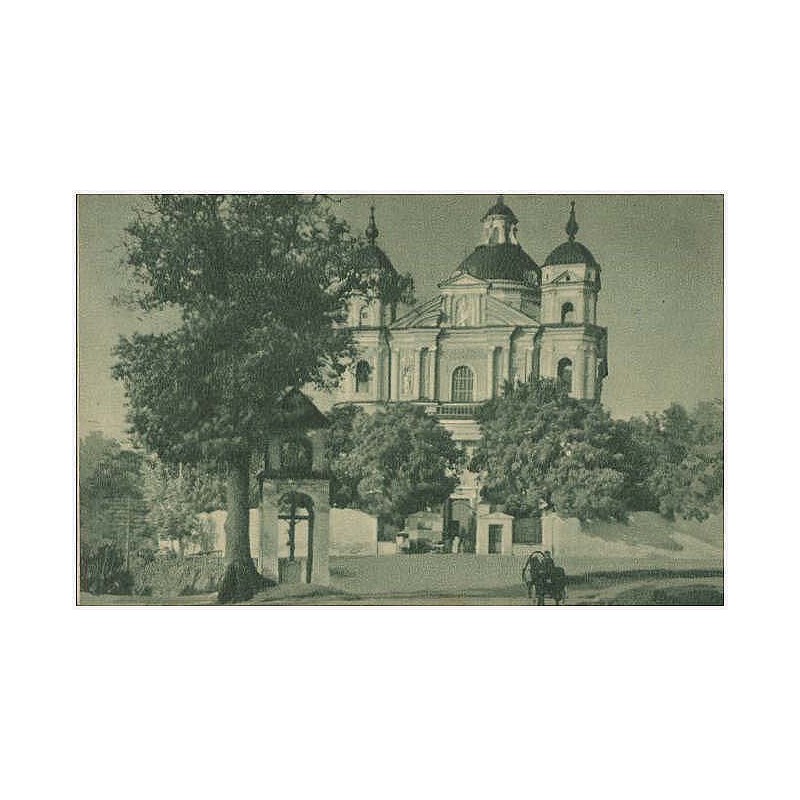 Nr 17. Wilno - Kościół Św. Piotra i Pawła. Fasada główna. Fot. Jan Bułhak Art. Fot.