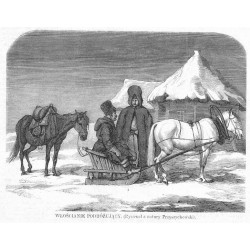 Włościanie podróżujący. Rysował z natury Przyszychowski / "WŁOŚCIANIE PODRÓŻUJĄCY. (Rysował z natury Przyszychowski)."