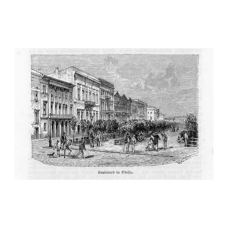 "Boulevard in Odessa."
