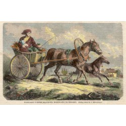 Włościanie z okolic miasteczka Koszowatej na Ukrainie. Podług szkicu hr. J. Młodeckiego / "WŁOŚCIANIE Z OKOLIC MIASTECZKA KOSZOW