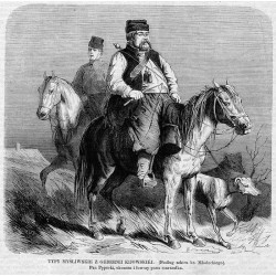 Typy myśliwskie z guberni kijowskiej. Podług szkicu hr. Młodeckiego. Pan Pępecki, ekonom i łowczy pana marszałka / "TYPY MYŚLIWS