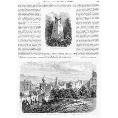 [1] "Monument de Kazaraki, a Sébastopol." [2] "Les ruines de Sébastopol. - Le mamelon Malakoff et la Cathédrale état actuel. -