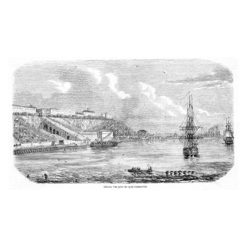 "Odessa. Vue prise du quai commercial."