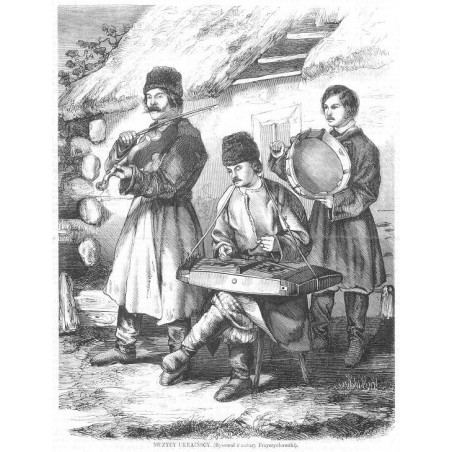 Muzycy ukraińscy. Rysował z natury Przyszychowski) / "MUZYCY UKRAIŃSCY. (Rysował z natury Przyszychowski)."