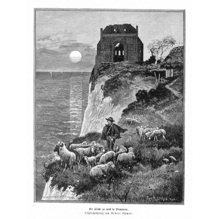 "Die Kirche zu Hoff in Pommern. Originalzeichnung von Robert Assmus."