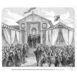 "Otwarcie wystawy rolniczo-przemysłowéj w Warszawie, dnia 15 września r. b. Rysował F. Tegazzo. 246"