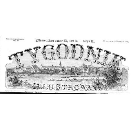 Panorama Warszawy - winieta tytułowa "Tygodnik Ilustrowany" 1876