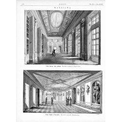 Sąd Najwyższy / "WARSZAWA." [1] "Pałac Senatu: Sala główna. Rysował z natury L. Dymitrowicz. (3307)" [2] "Pałac Senatu: Przysio