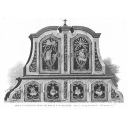 Szafa w zakrystii bernardyńskiej w Warszawie. Rysował z natury A. Głębocki / "SZAFA W ZAKRYSTYI BERNARDYŃSKIEJ W WARSZAWIE. Ryso